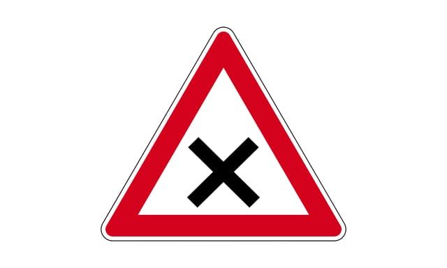 1.4.40-001: Wie verhalten Sie sich bei diesem Verkehrszeichen?