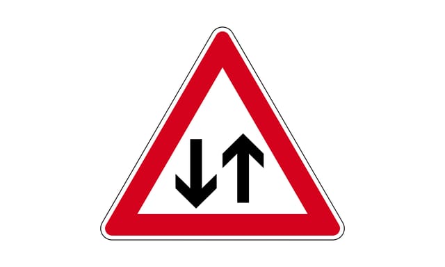 1.4.40-005: Sie sehen dieses Verkehrszeichen. Womit müssen Sie rechnen?